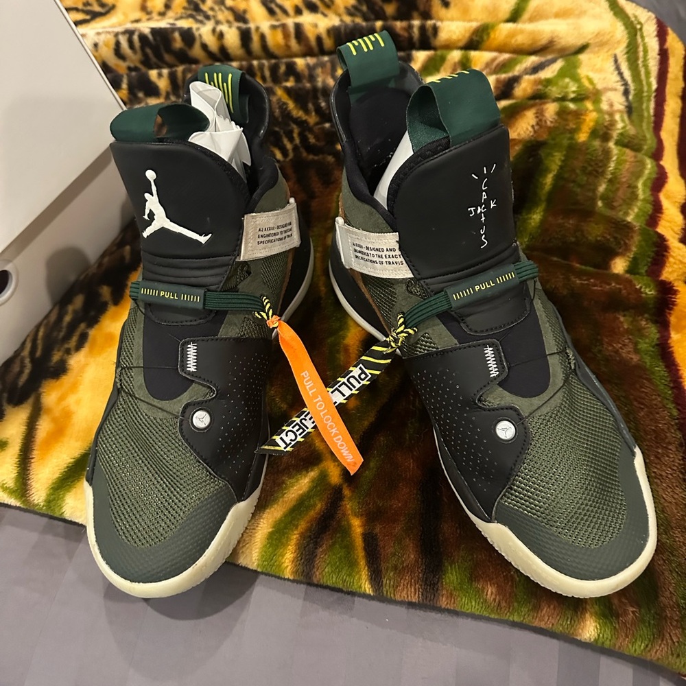 Cactus Jack by Travis Scott Green and Black Sneakers worn once